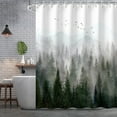 thumbnail image 3 of Mountain Shower Curtain Misty Forest Tree Foggy Shower Curtain for Bathroom with Hooks Cool Nature Scenery Landscape Bathtub Decor 84 inch Design Art Shower Curtain Waterproof Fabric, 3 of 6