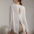 thumbnail image 2 of Ropa de yoga Camiseta de mujer Otoño Blusa deportiva suelta adelgazante Entrenamiento profesional de pilates Fitness Manga larga, 2 of 5