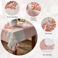 thumbnail image 5 of Red Coastal Table Cloth Waterproof Tablecloths, Vintage Coral Ocean Modern Sea Abstract Tablecloth Dining Table Cover for Kitchen Party Tabletop Outdoor, Square Tablecloth 60x60 Inch, 5 of 9