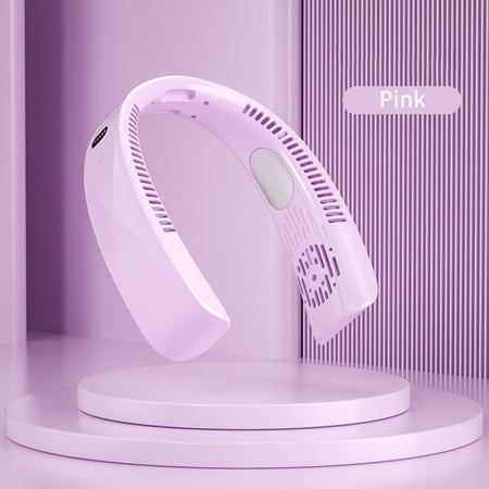 

RKSTN Neck Fan Portable Neck-Fan 4000mAh Wearable Personal Fan 360° Adjust Cool Down Hanging Fan Semiconductor Cool Down Portable Neck-Fan 3 Speed Bladeless Neck-Fan on Clearance