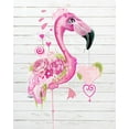 thumbnail image 2 of Sheena Pike Art 15x18 White Modern Wood Framed Museum Art Print Titled - Flamingo Valentine, 2 of 4