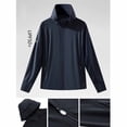 thumbnail image 2 of Zivyakyron Long Sleeve Windbreaker Jackets for Men Zip up Lightweight Quick Dry Rain Hooded Outdoor Jackets Loose Plain Blue XL, 2 of 7