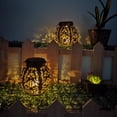 thumbnail image 3 of Hot6sl Liquidación de Ahorros de Verano Lámpara de Proyección con Diseño Retro de Linterna Hueca con Carga Solar, Decoración para Jardín, Decoración Del Patio Del Hogar, 3 of 6