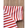 thumbnail image 6 of Qmyliery Children Baby Swimwear One Piece, Boy Independence Day Star Stripe Pattern Short Sleeve Zipper Front Bathing Suit, 6 of 8