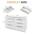 thumbnail image 3 of Papajet 47.2" W 8 Drawer Dresser with LED Light & Glass Top, Modern Storage Chest with 2 Jewelry Drawers, Storage Organizer for Bedroom, White, 3 of 10