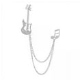 thumbnail image 1 of Paquete de 2 Broches de solapa Yuyangstore para hombres con diseño de guitarra, 1 of 8