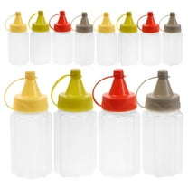 Milisten Assorted Color Plastic Sauce Bottles for Easy Dispensing 12Pcs