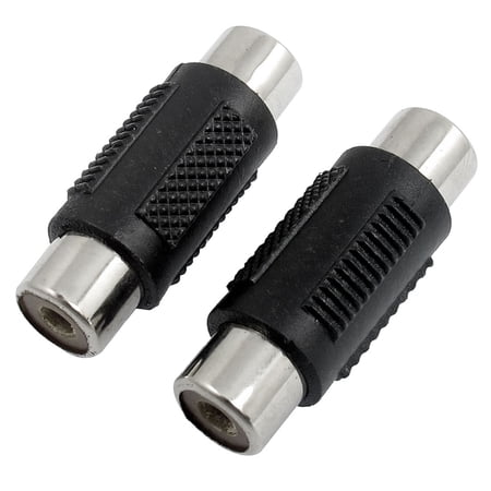 Unique Bargains 2 Pcs AV RCA Female Coupler Extension Adapter Connector Black price history on PriceWatchPro