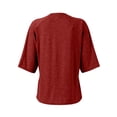 thumbnail image 4 of Mastectomy Shirts with Drain Pockets Post Shoulder Surgery Tops for Women Chemo Port Short Sleeve with Velcro Red S, 4 of 9