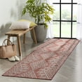 thumbnail image 3 of Well Woven Medusa Cascade Modern Tribal Red 2'7" x 9'10" Runner Indoor Outdoor Rug, 3 of 7