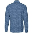 thumbnail image 3 of Men's Cutter & Buck Navy Pennsylvania Quakers Big & Tall Traverse Camo Print Stretch Quarter-Zip Pullover Top, 3 of 3