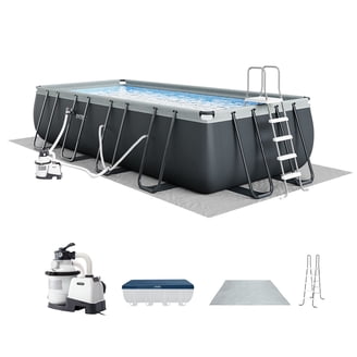 Intex, Above Ground Pool, 18ft x 52in, Rectangular Frame with