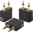 thumbnail image 1 of Flying Headset Adapter Stereo Auxiliary Jack Headset Adapter (black) (3pcs), 1 of 4
