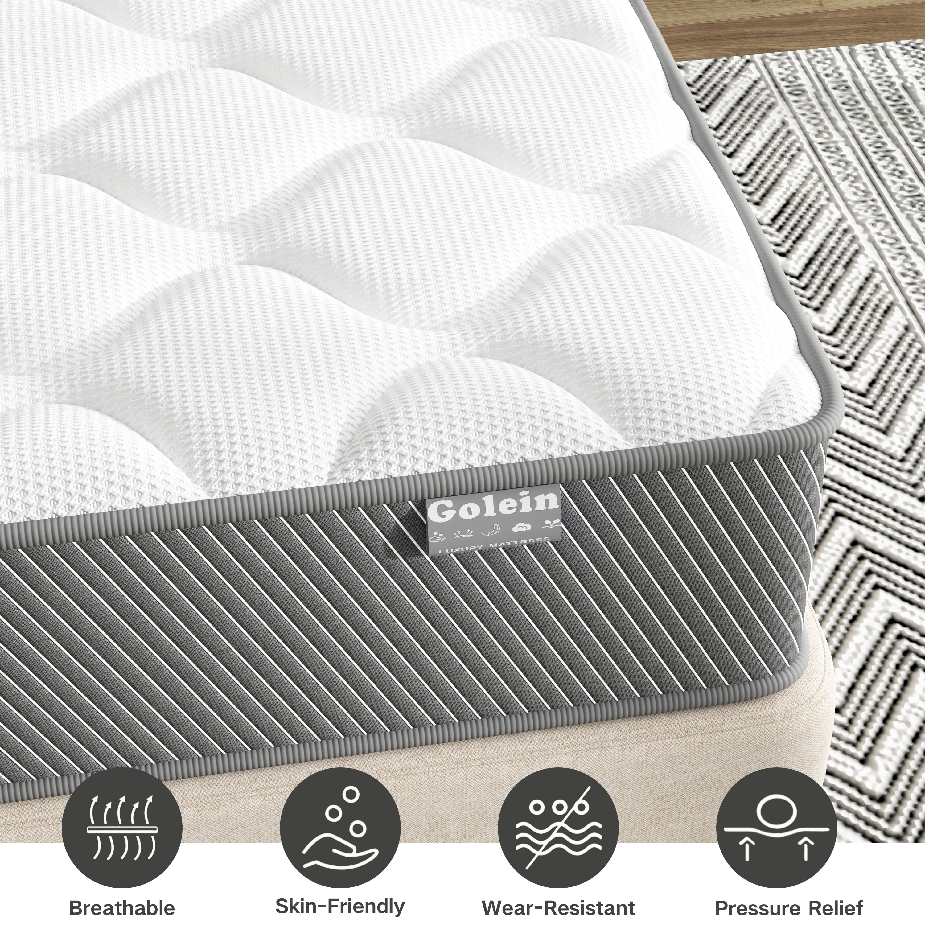 Full Size Mattress, 10 Inch Memory Foam Hybrid Mattress Full Size in a Box, Back Pressure & Pain Relief, Medium Firm Mattresses, Motion Isolation,CertiPUR-US