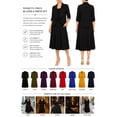 thumbnail image 6 of Women's 2-Piece Open Front Blazer and Matching Midi A-Line Skirt Set Mustard S, 6 of 7