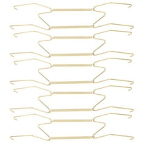 Invisible Wall Plate Hangers for Decorative Use Golden Steel W Shaped Design 6 Pieces