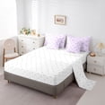 thumbnail image 5 of Erosebridal Kids Kawaii Purple Bowknot Bedding Comforter Set 7pcs,Daisy Flowers Love Heart Queen Bedding Sets for Teens Girls,Breathable Home Decor, 5 of 6