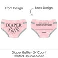 thumbnail image 2 of Big Dot of Happiness Pink Winter Wonderland - Diaper Shaped Raffle Ticket Inserts - Snowflake Baby Shower Activities - Diaper Raffle Game - Set of 24, 2 of 4