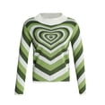 thumbnail image 6 of Komoo Women Argyle Oversized Sweaters Casual Crew Neck Geometric Pattern Knitted Pullovers Jumper, 6 of 9