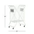 thumbnail image 4 of DecMode 16" x 33" White Metal Farmhouse Storage Basket, 1 - Piece, 4 of 14