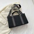 thumbnail image 4 of Bolso Mujer Jacquard Bandolera Con Correa De Guitarra Mujer Satchel Negro, 4 of 7