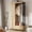Natural Wood Color, variant on Panapinka 78.9-Inch Armoire Wardrobe Closet with Hanging Rod and Shelves, Large Open Wardrobe Cabinet with Fixed Top Storage for Bedding and Luggage, Bedroom Clothes Organizer