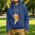thumbnail image 5 of DDAPJ pyju Pet Pouch Hoodie Men Small Dog Carrier Hoodies Puppy Pouch Sweatshirt Unisex Animal Holder Pullover Tops Blue M, 5 of 8