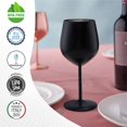 thumbnail image 4 of Copas de vino de acero inoxidable de tallo alto，2 copas de vino tinto de metal de 18 oz,Taza de Vino Tinto Inastillable,adecuadas para aniversarios, Navidad, fiestas en la piscina, cenas, 4 of 7