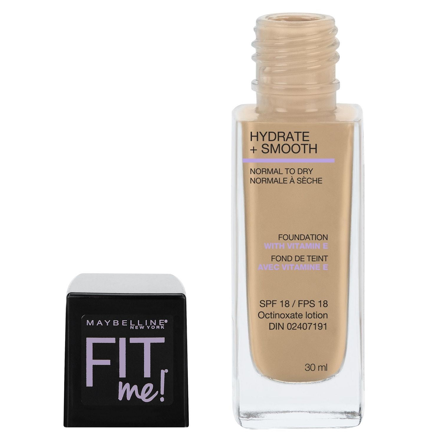Maybelline New York Fit Me®, Hydrate + Smooth Liquid Foundation, 30  ML, 1 fl oz, 30 mL