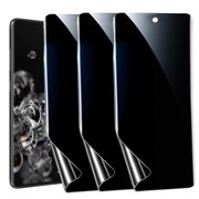ZYQEEE [3 Pack] Privacy Screen Protector for Samsung Galaxy S20 Ultra 5G,Supports Fingerprint Unlock, Anti-Spy Flexible TPU Screen Protector for Samsung S20 Ultra 6.9-inch