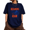 Navy Blue, variant on UNISHE Women's Late Night Readers Club Graphic Vintage Washed T-Shirt Short Sleeve Oversized Cream Tee