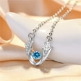 thumbnail image 2 of Jewelry VerPetridure Antler-Shape Cubic-Zirconia Necklace For Women Gril Wonderful Graduation Gift, 2 of 4