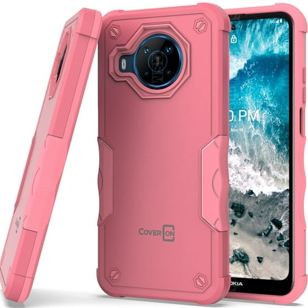 CoverON For Nokia X100 Phone Case, Military Grade Heavy Duty Rugged Cover Grip, Pink