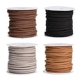 thumbnail image 1 of CNKOO 4pcs 5Meters DIY Artificial Strap String Leather Lace Beading Thread Suede Lace Double Sided with Roll Spool(Random 4 Colors), 1 of 6