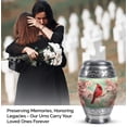 thumbnail image 4 of JAGASY Red Cardinal Miniature Urn for Sister - Green Small Urn for Ashes Adult Male - Pink Cherry Blossom Keepsake Urns - Cremation Urns for Sibling - (3 Inch), 4 of 7