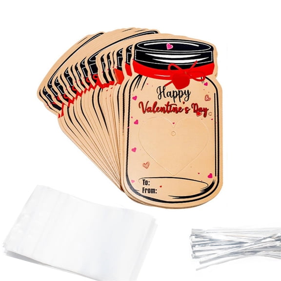 50 Pack Valentine's Day Greeting Cards with Handwritten Message for and Small Envelopes for Candy and Ornaments