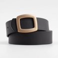 thumbnail image 7 of 2023 New Belts for Women Imitation Leather Luxury Designer Jeans Belt Female Waistband Fashion Square Metal Buckle Belt Black, 7 of 7