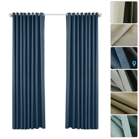Blackout Curtains for Bedroom Grommet Insulated Room Curtains for Living Room, Set of 2 Panels (53*106in)