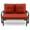 Red, variant on Spaco Patio 2-Person Glider Bench Rocking Loveseat with Cushioned Armrest, Chaise Lounge Chair with Weather Resistant Steel Frame for Porch Garden Outside, Red