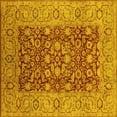 thumbnail image 1 of Ahgly Company Indoor Square Oriental Yellow Industrial Area Rugs, 6' Square, 1 of 4