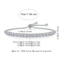 thumbnail image 3 of Adjustable 1.8-9CT Moissanite Tennis Bracelets for Women White Gold Diamond Bracelet for Brides Wedding Moissanite Link Diamond Bangle, 3 of 5
