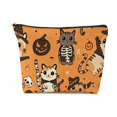 thumbnail image 2 of LOWLHOME Halloween Zipper Cosmetic Bag, Multi Patterns Spooky Makeup Pouch, Reusable Canvas Travel Storage Bag For Makeup Toiletries Small Accessories, 9.8*6.7 in, 1 Pack, 2 of 6