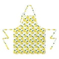 thumbnail image 2 of Yellow Lemon Fruit Slices White Pattern Apron-Garden Aprons for Women with Pockets-Cotton Linen Waterproof Kitchen Cooking Gardening Aprons Adjustable for Kitchen,Cooking,BBQ and Salon 33x27 Inch, 2 of 7