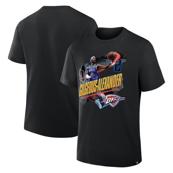 Men's Shai Gilgeous-Alexander Black Oklahoma City Thunder Start of Season T-Shirt