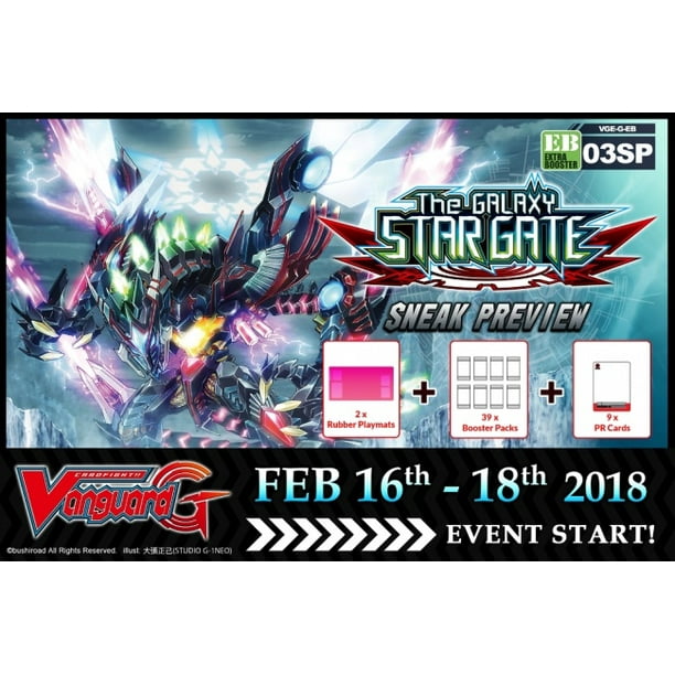 Cardfight Vanguard G English Vge Geb 03sp The Galaxy Star Gate Extra Booster 2 Sneak Preview Kit Walmart Com