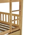 thumbnail image 3 of Full Over Full Bunk Bed w/ Trundle, White Oak Rubber Wood, Ladder &amp; Guardrails, Converts to 2 Beds, Bedroom Furniture, 78"x58", 3 of 15