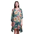 thumbnail image 1 of Bimba Kaftan de Plage Aquarelle, Paréo de Bikini, Robe Midi pour Femmes, Caftan Court - 4X-5X, 1 of 5