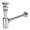 Brushed Nickel-With Overflow Drain, variant on Chrome No Overflow Drain Bathroom Basin Sink Waste P-drain Kit Adjustable Bottle Pop Up Stopper