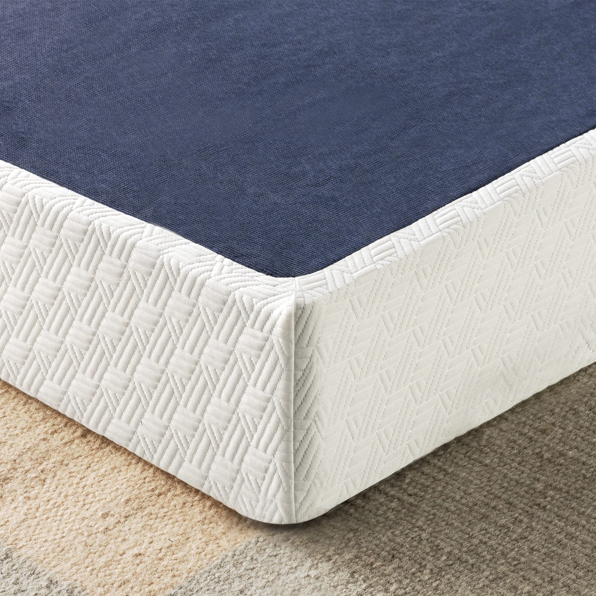 Best Price Mattress 7.5" Metal Box Spring Mattress Support with Wood Slats, King