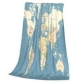thumbnail image 3 of Bingfone World Map Print Flannel Fleece Blanket Throw Blanket For Bed,Sofa,Couch,Travel,Camping(40"X30"), 3 of 9